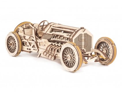 Ugears 3D dřevěné mechanické puzzle U9 Auto (Grand Prix)