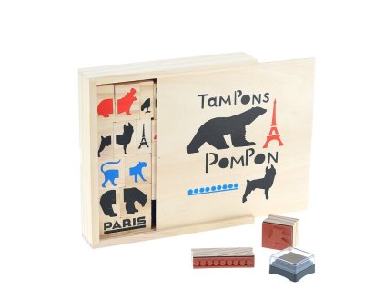 v9105coffret tampons pompon