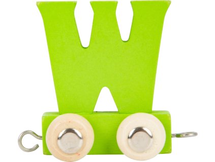 small foot Dřevěný vláček barevná abeceda písmeno W