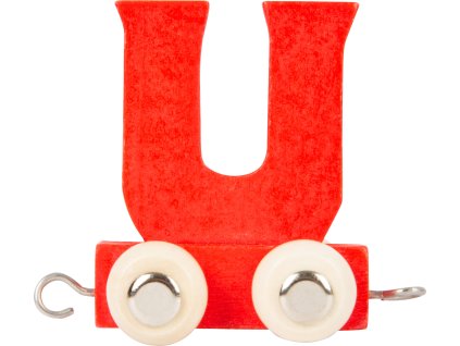 small foot Dřevěný vláček barevná abeceda písmeno U