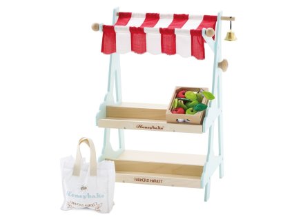 TV181 honeybee market 2021 apples pears bag on white