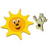 DoDo Dřevěná dekorační magnetka sluníčko
