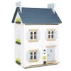 H127 sky wooden dolls house shutters open