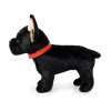 Rappa Plyšový francouzský buldoček černý s obojkem stojící 30 cm ECO-FRIENDLY