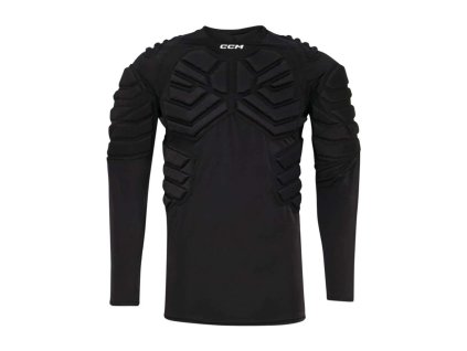 Kompresné tričko CCM Padded Goalie LS Black 1