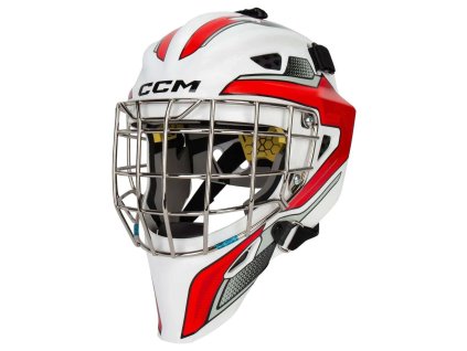 brankárska maska CCM Axis F5 Team bielo červená