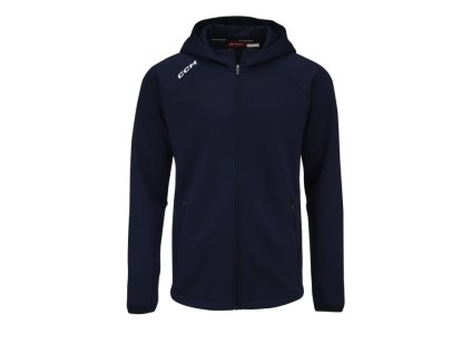mikina CCM Locker Room Full Zip youth modra
