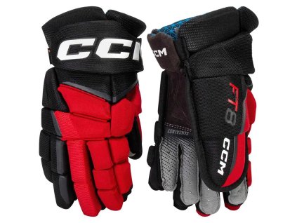 Hokejové rukavice CCM Jetspeed FT8 čierno červená