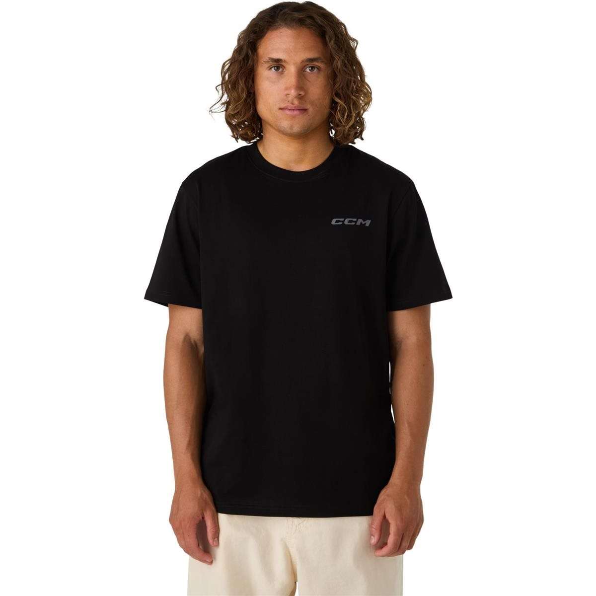 Tričko CCM Casual Tee Sr Farba: čierna, Veľkosť: XL