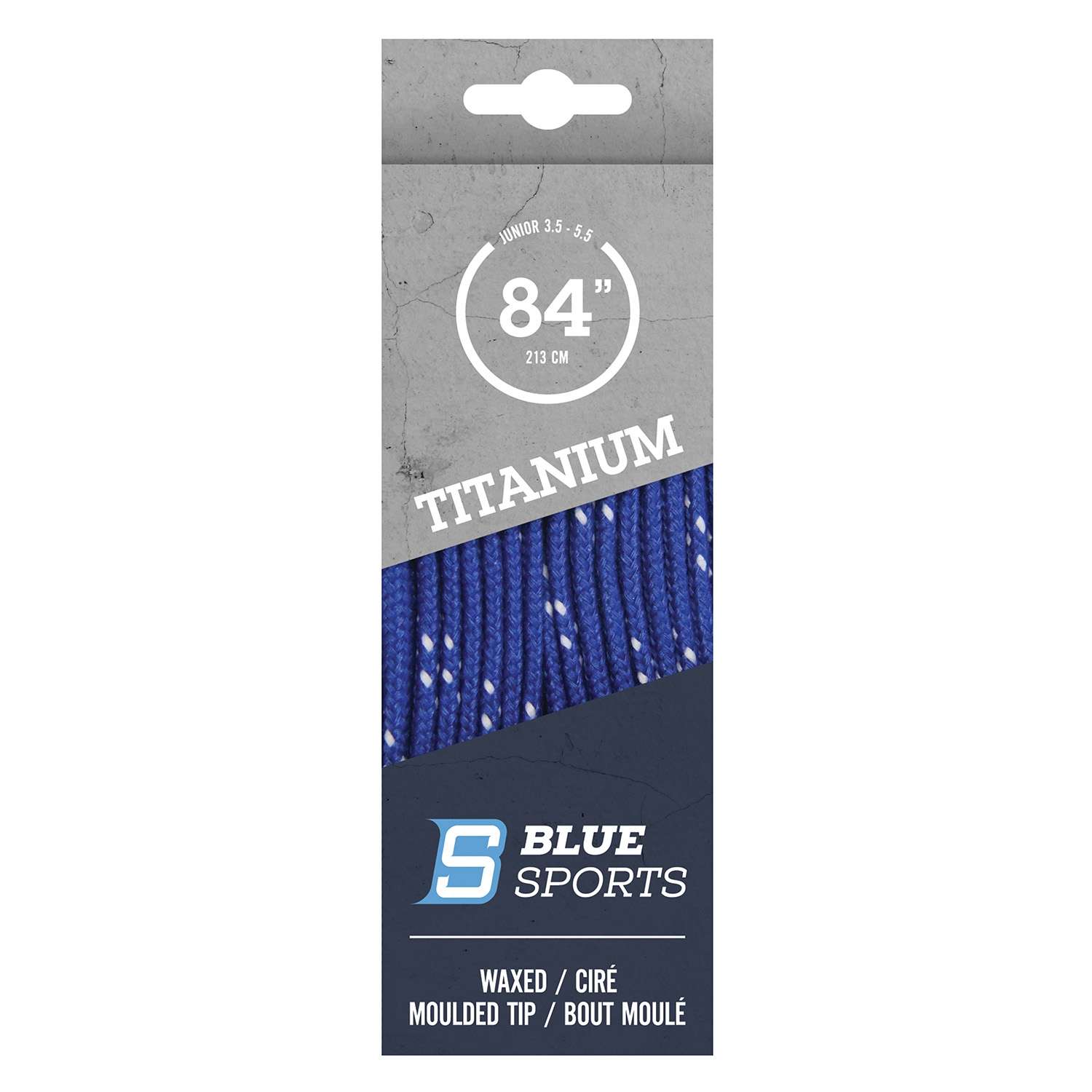 BLUE-SPORTS Hokejové šnúrky Blue Sports Titanium voskované Farba: fialová, Dĺžka: 243 cm / 96"