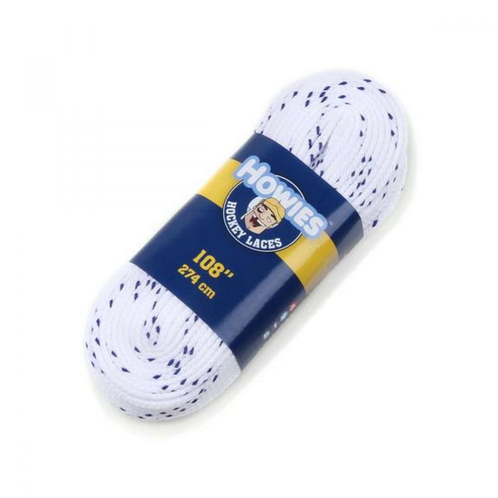Hokejové šnúrky Howies bavlnené Farba: biela, Dĺžka: 243 cm / 96", Šnúrky: bavlnené