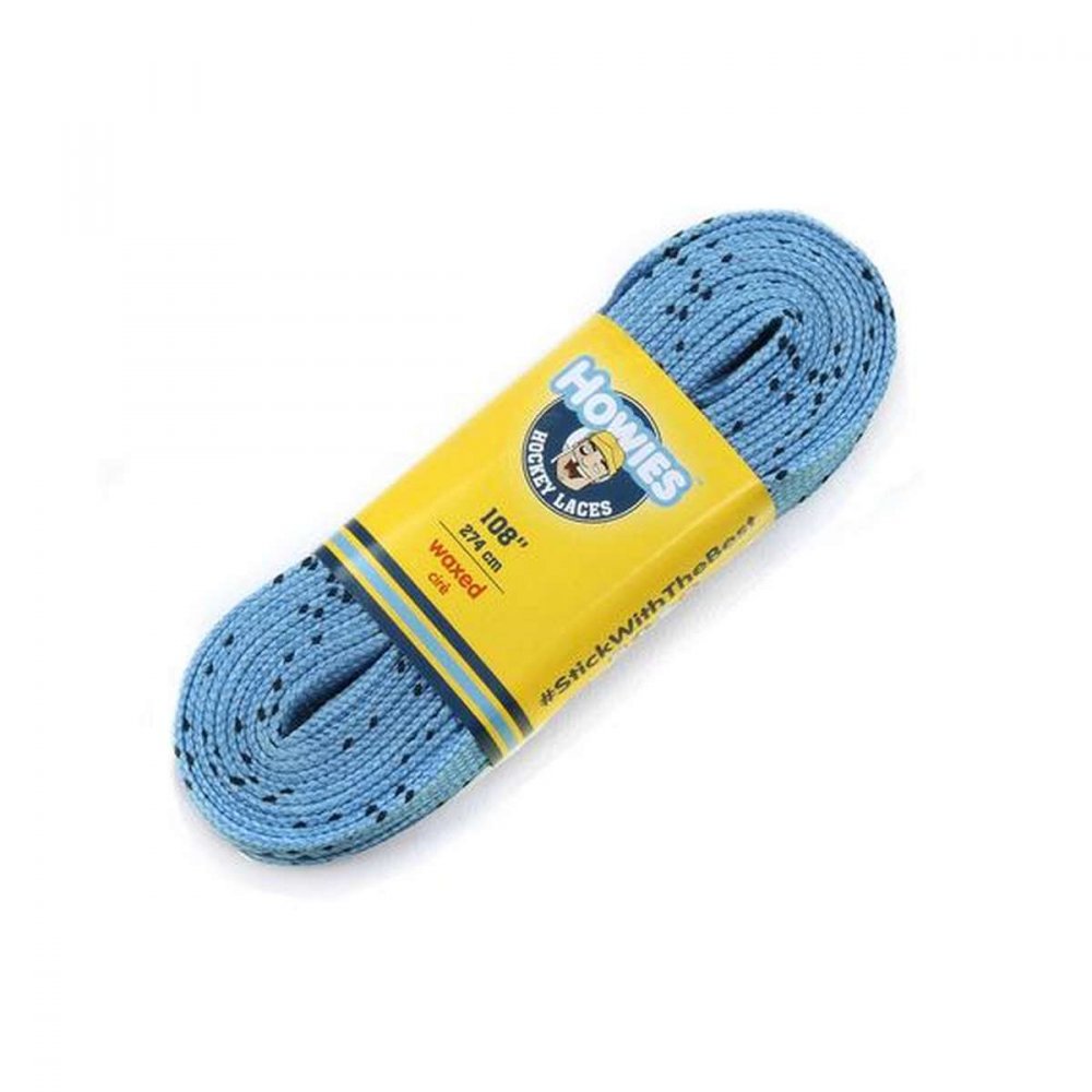 Hokejové šnúrky Howies voskované svetlo-modré Farba: svetlo modrá, Dĺžka: 243 cm / 96", Šnúrky: voskované
