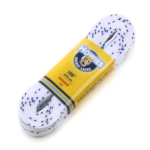 Hokejové šnúrky Howies voskované biele Farba: biela, Dĺžka: 243 cm / 96", Šnúrky: voskované