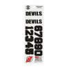 Sada nálepiek na prilbu NHL (Farba čierna, Nhl New Jersey Devils)