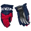 Hokejové rukavice CCM Jetspeed FT8 Senior navy modrá červená
