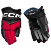 Hokejové rukavice CCM Jetspeed FT880 čierno červeno biela