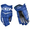 Hokejové rukavice CCM Jetspeed FT880 modro biele
