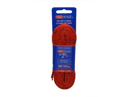 Hokejové šnúrky TEXSTYLE Double Pro 1810 voskové červené