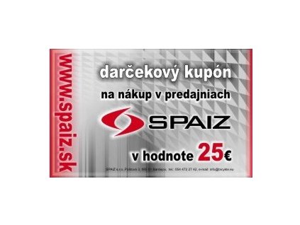 Darčekový zľavový kupón 25