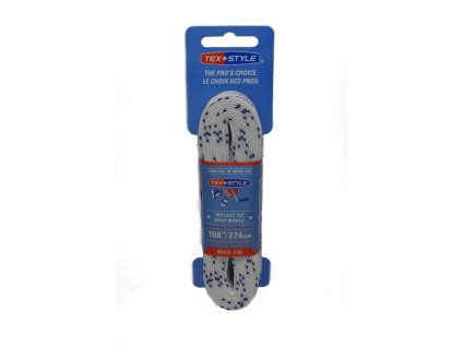 Hokejové šnúrky TEXSTYLE Double1510 MT voskové biele (Zvoliť   120")