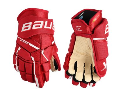 Hokejové rukavice BAUER S23 SUPREME M5 PRO Intermediate (Zvoliť   12" Black Red)