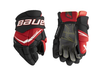 Hokejové rukavice BAUER S25 VAPOR FLYPRO JUNIOR (Zvoliť   10" Black Red)