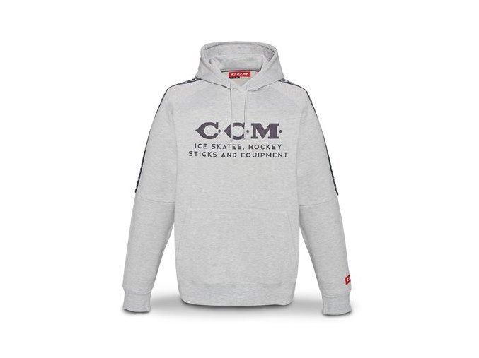 ccm mikina heritage logo hooded grey 1