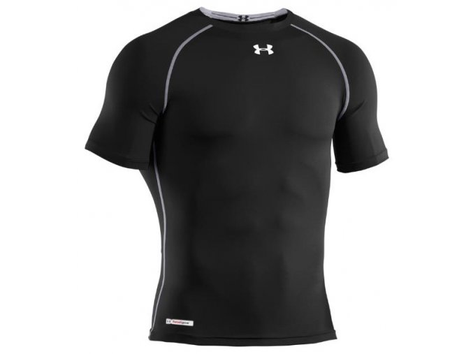 Triko Under Armour HeatGear Sonic Compression S/S Senior Black