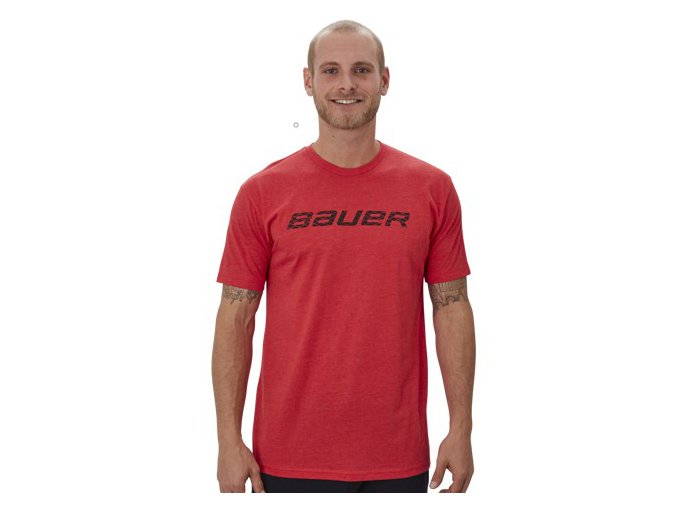bauer triko graphic ss crew red 1