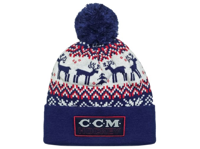 ccm kulich holiday pom knit b navy 1