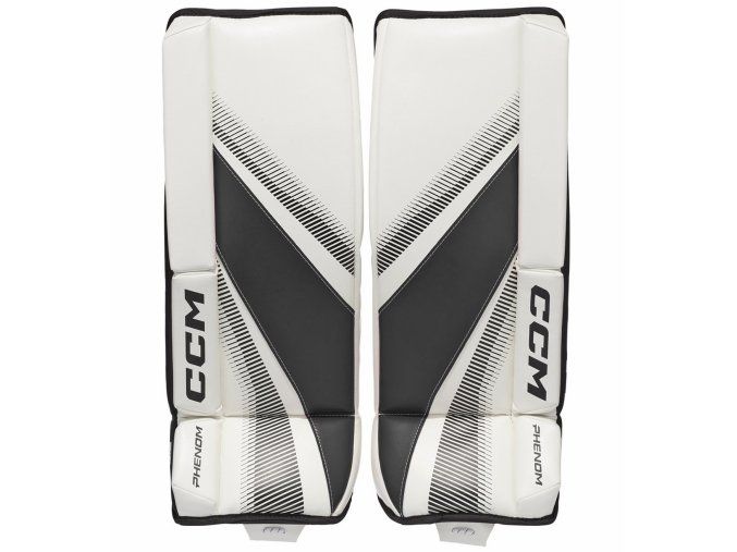 ccm goalie pads phenom yth white black 1