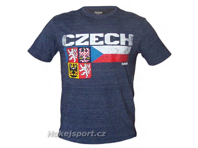 Triko Reebok Team Stripes CZECH Short Sleeve Tee Senior