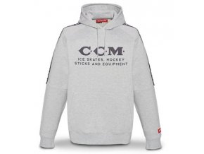 ccm mikina heritage logo hooded grey 1