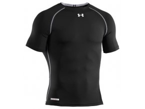 Triko Under Armour HeatGear Sonic Compression S/S Senior Black