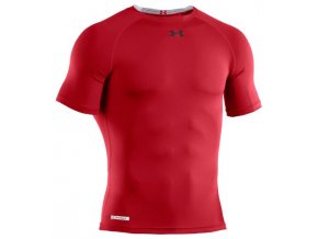 Triko Under Armour HeatGear Sonic Compression S/S Senior Red