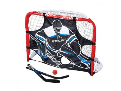 bauer pro knee hockey goal set kapu