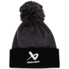 Téli sapka Bauer kéttónusú kötött pomponos fekete