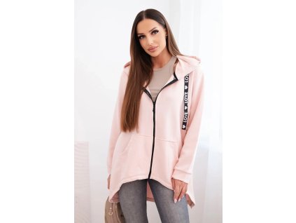 eng pl Sweatshirt with longer back and hood powdered pink 18001 1