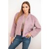 eng pl Womens fur jacket without fastening dark pink 34865 3