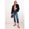 eng pl Womens fur jacket without fastening black 34867 1