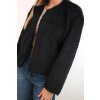 eng pl Womens fur jacket without fastening black 34867 4