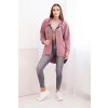 eng pl Sweatshirt with longer back and hood dark pink 19117 1