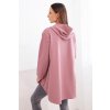 eng pl Sweatshirt with longer back and hood dark pink 19117 3