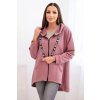 eng pl Sweatshirt with longer back and hood dark pink 19117 2