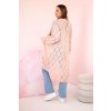 eng pl Sweater with a geometric pattern powdered pink 18046 2