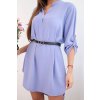 eng pl Dress with a longer back and a belt light purple 38299 4