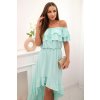 eng pl Womens off the shoulder dress with a longer back mint 33157 2