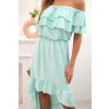 eng pl Womens off the shoulder dress with a longer back mint 33157 3