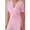 eng pl Two piece set of trousers blouse light pink 29129 2
