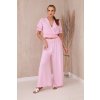 eng pl Two piece set of trousers blouse light pink 29129 3